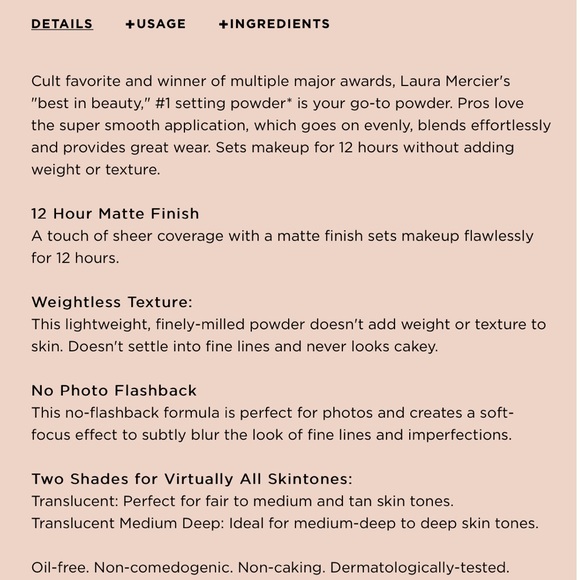 Laura Mercier Translucent Setting Powder - Picture 9 of 9